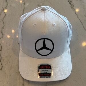 White Cap with Mercedes Logo
